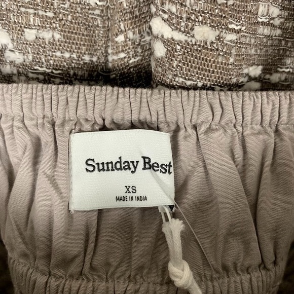 NWT Aritzia Sunday Best Martine Poplin Top Gray Smocked Chic Minimalist Women XS - Picture 7 of 12